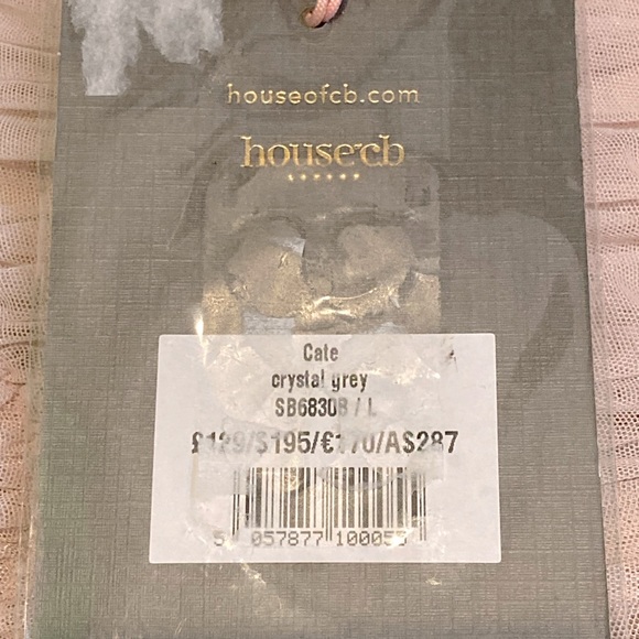 NWT House of CB Crystal Cate Ruched Mini Dress - Sz L - Picture 11 of 12